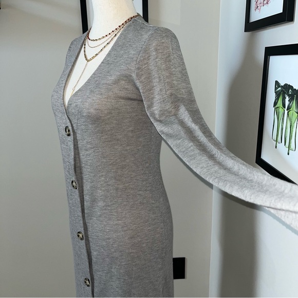 🐰 Forever 21 Lightweight Front Button Cardigan Sweater Dress - Picture 8 of 15